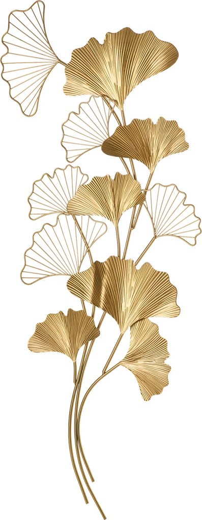 Decoratiune de perete 3D HOMCOM Moderna Frunze de Ginkgo Sculpturi de Perete Agatate Decor pentru Sufragerie | Aosom Romania