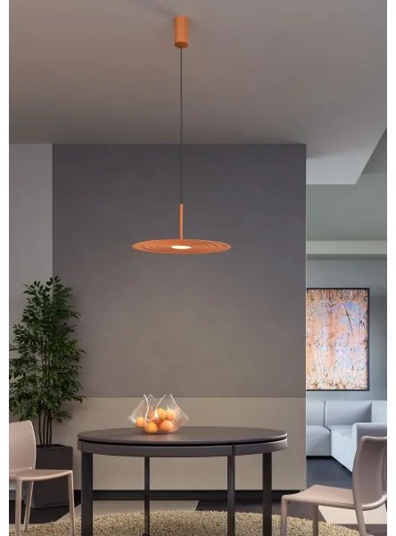 Redo 01-3045 - Pendul LED pe cablu LAKE LED/13W/230V CRI 90 Ø 50 cm portocaliu