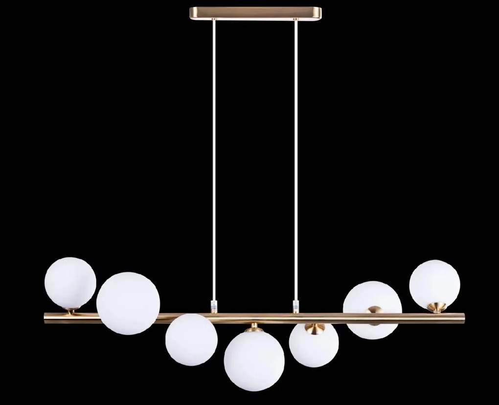 Lustra suspendata design modern SYBILLA 7 gold
