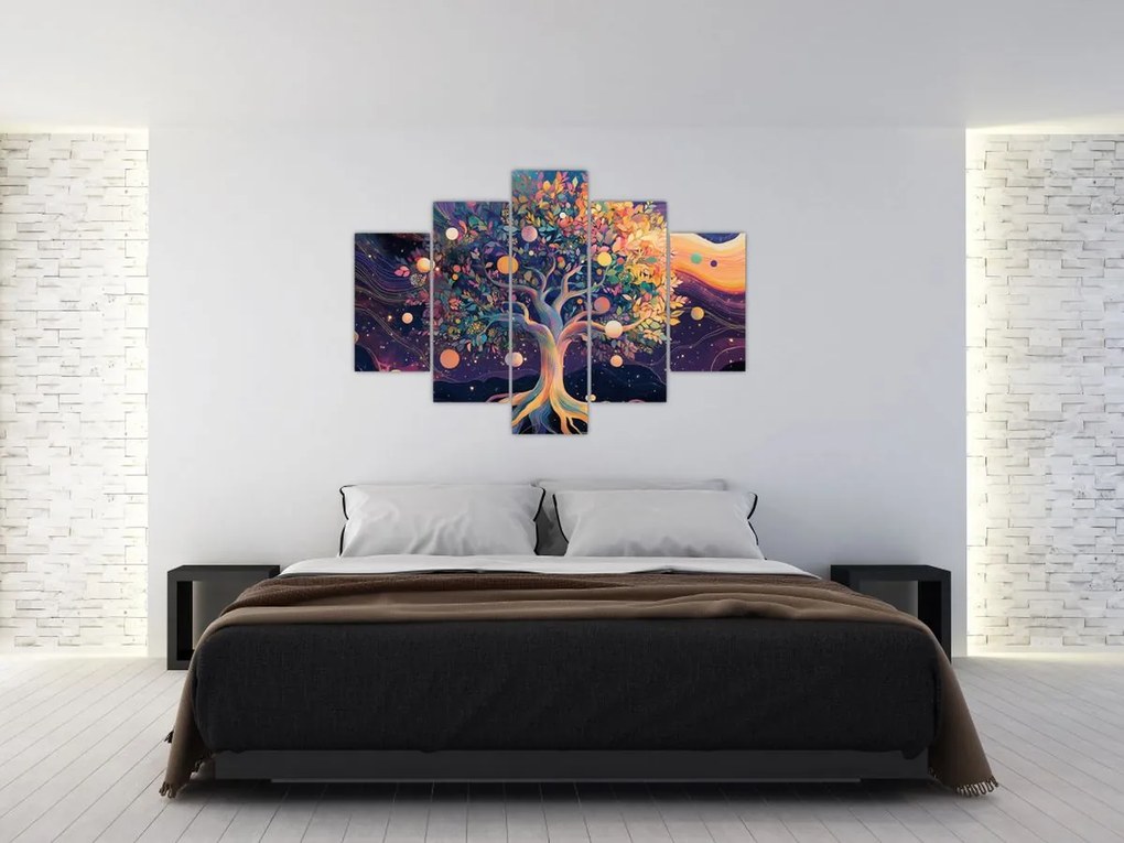 Tablou – Arbore violet plin de energie (150x105 cm)