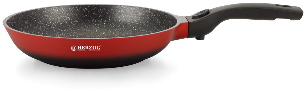 Set Oale marmorate 16 piese Herzog HR-ST16M - Negru-Rosu