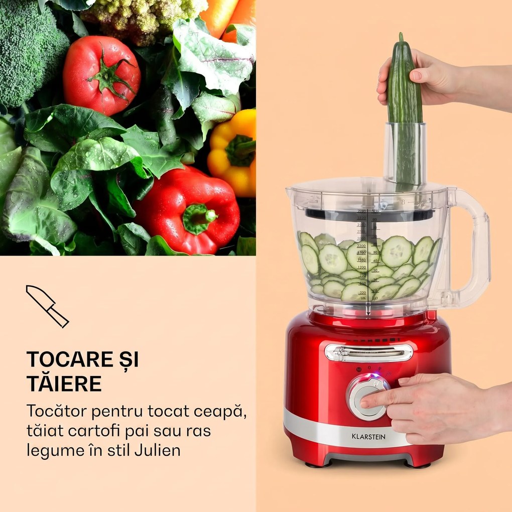 Klarstein Luca, mixer multifuncțional, 1000 W, 3 L, setare viteză continuă, 6 moduri
