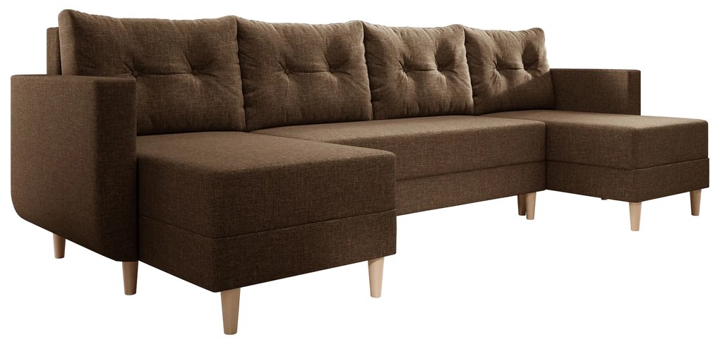 Coltar BENY U universal maro, 296x145/145x97 cm