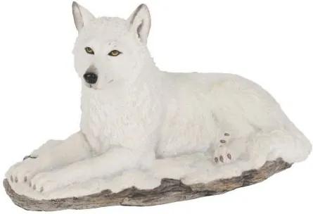 Statuetă lup alb Umbra albă