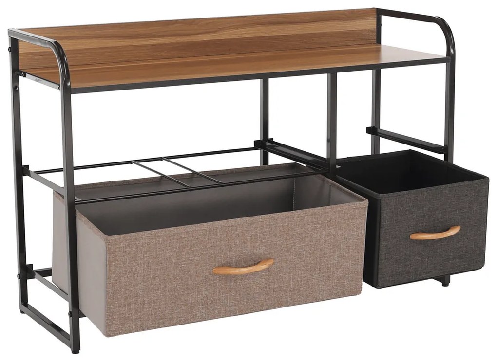 Comoda cu sertare din material textil HAZEL TIP 4,maro, S