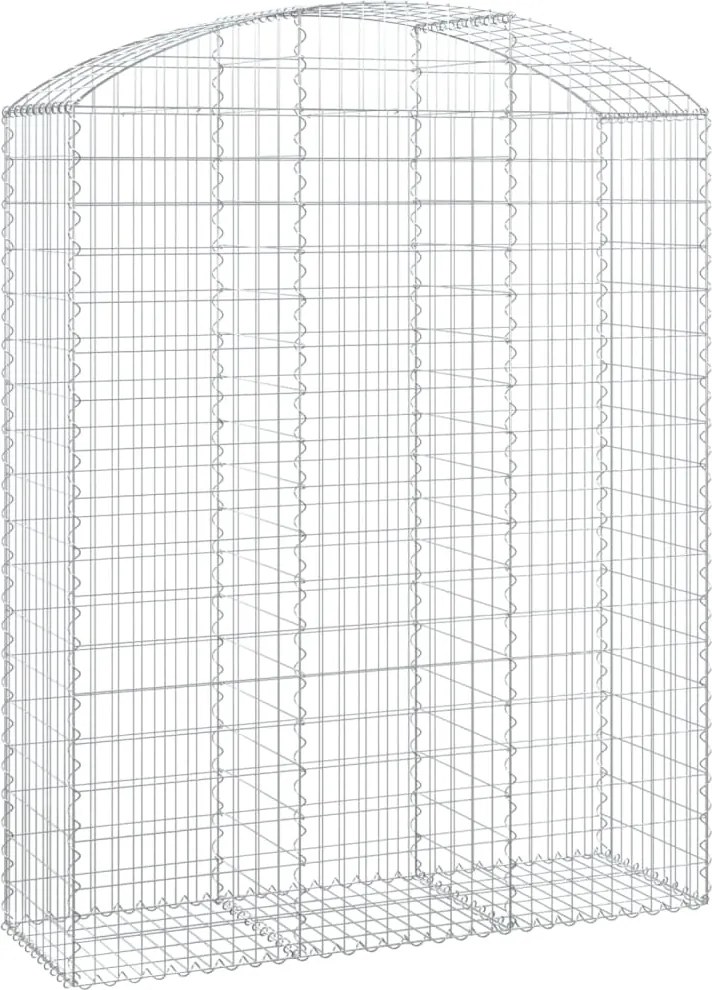 vidaXL Coș gabion arcuit, 150x50x180/200 cm, fier galvanizat