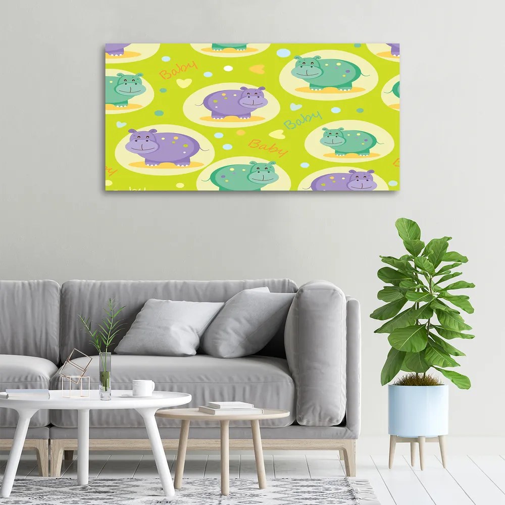Tablou pe pânză canvas Hipopotamii
