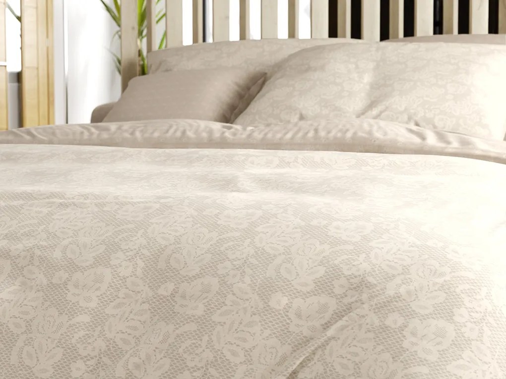 Lenjerie de pat din bumbac Renforce KYTKA bej Dimensiune lenjerie de pat: 70 x 90 cm | 140 x 200 cm