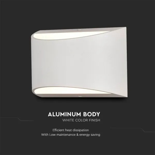 Aplica LED de exterior/9W/230V 4000K IP54 albă