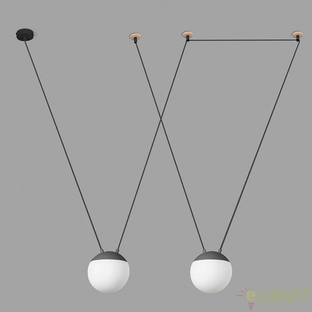 Lustra cu 2 pendule design modern MINE SPACE Grey 28376-2L