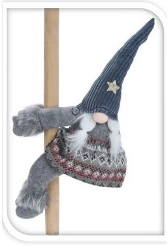 Suport decorativ pentru perdele Elf gri, 24 x 24 x 43 x 8 cm
