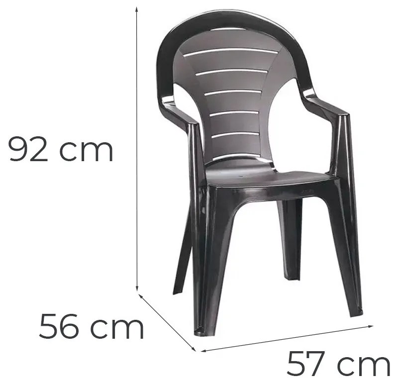 Lagos Large 8+1 kerti bútor garnitúra szett kőris-grafit