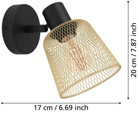Spot de perete Eglo 900693 COSLADA 1xE27/40W/230V
