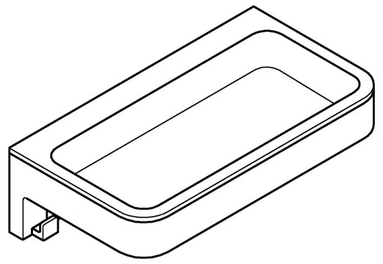 GROHE 411072430 - Poliță de duș START CUBE, 200 mm, negru