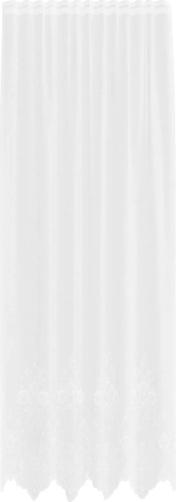 vidaXL Cortină din Dantelă cu perdele Alb 260 x 150 cm Poliester