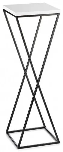 Suport pentru flori LOFT 70x24 cm negru/alb