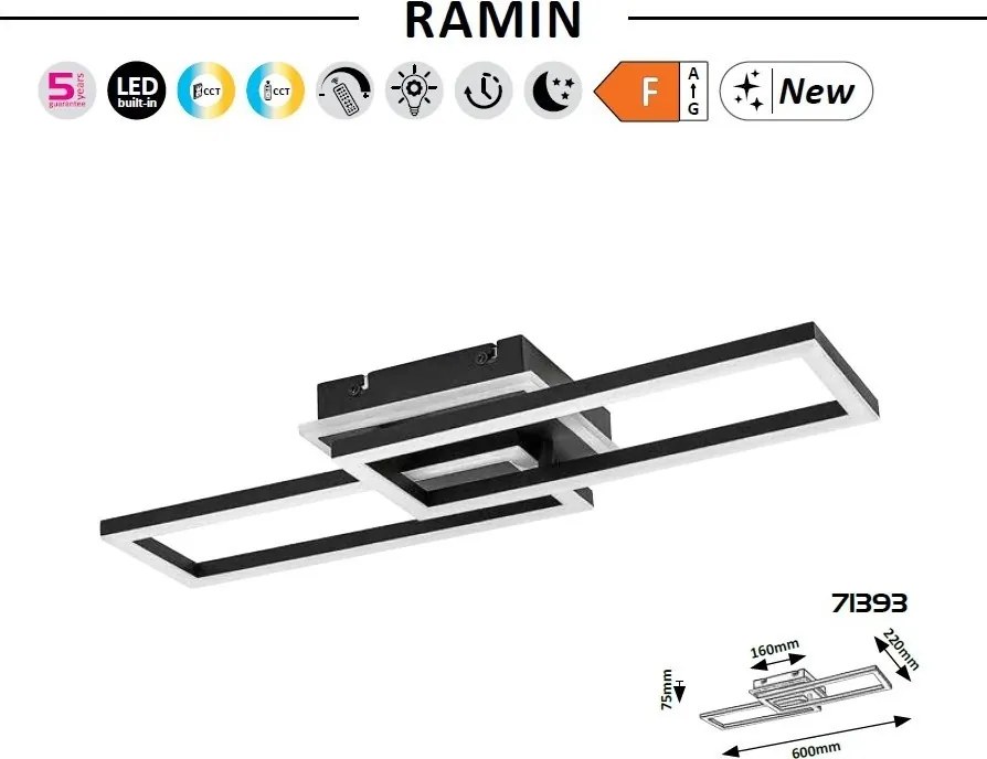 Plafoniera LED cu telecomanda Ramin