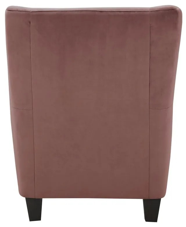 Fotoliu roz wing cu tapițerie din catifea Zhili - Støraa