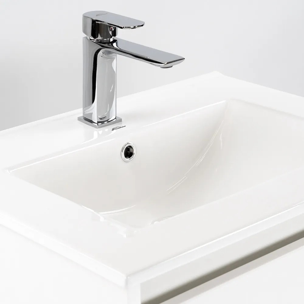 Mobilier de baie Porto 60 inferior cu lavoar alb