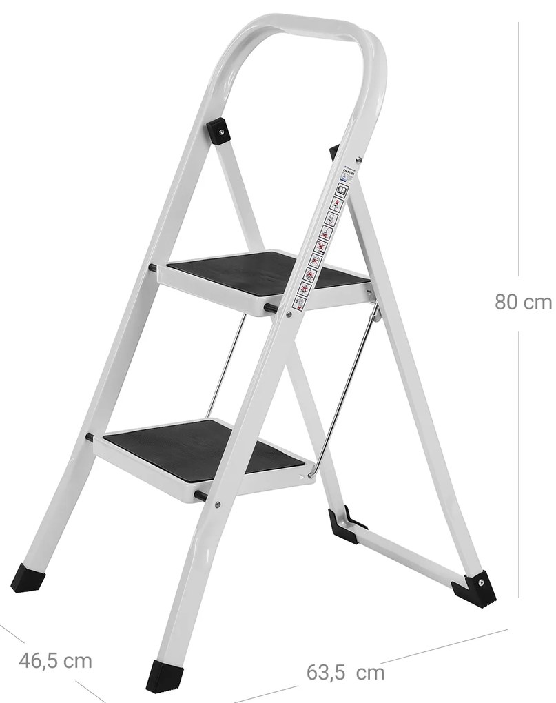 Scara pliabila 2 trepte STEPLADDER, albă