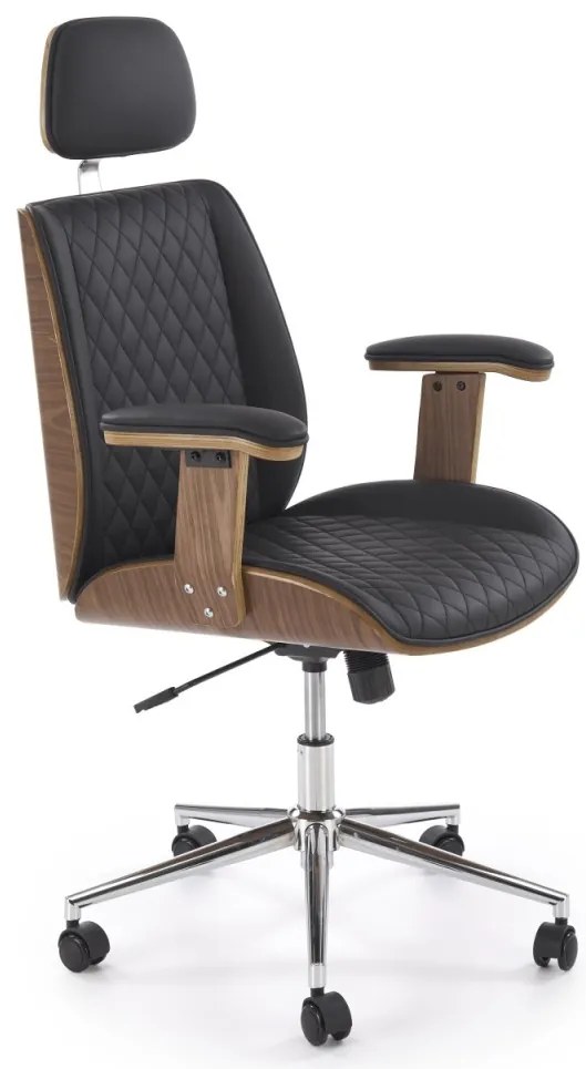 Scaun de birou Timber negru/nuc H122 cm