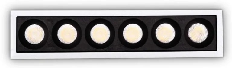 Proiector LED incastrabil design slim Lika 10w 3000k negru/alb