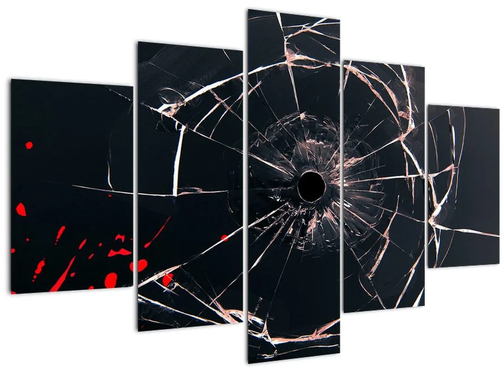 Tablou abstract - sticla spartă (150x105 cm)
