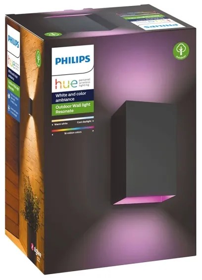 Corp de iluminat LED RGB de exterior Hue RESONATE 2xLED/8W/230V IP44 Philips 17464/30/P7