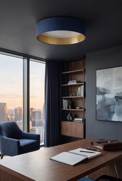 Brilagi-LED lampă dimabilă VELVET SM VARI, 36W/230V, 3000-6500K, diam. 55 cm, albastru/auriu +telecomandă