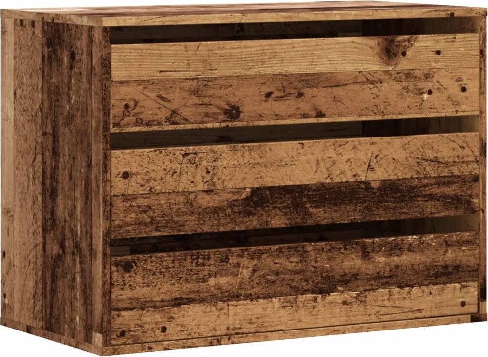 vidaXL Dulap colț cu sertare lemn vechi 80x41x58 cm lemn prelucrat