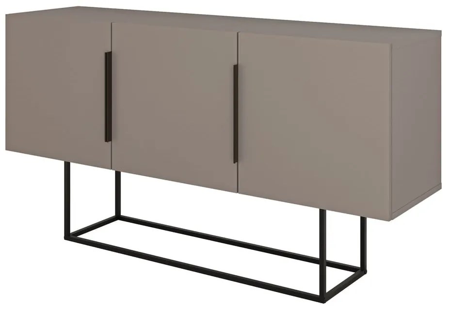 Comodă gri/bej joasă 150x80 cm Titan – Marckeric