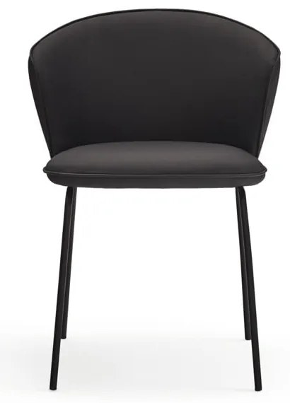 Set de scaune de sufragerie negru 2 buc. tapițat Add – Teulat