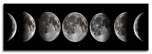 Pictură murală pe pânză 50x120 cm fazele lunii