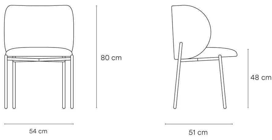 Set de scaune de sufragerie albastru închis 2 buc. tapițat Mogi – Teulat