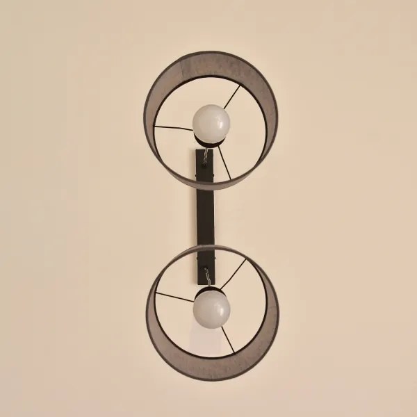 Lustră pe cablu ALBA 2xE27/15W/230V gri