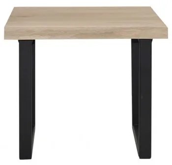 Masuta de cafea, natur, din lemn de stejar si metal, L50 cm, Harlem
