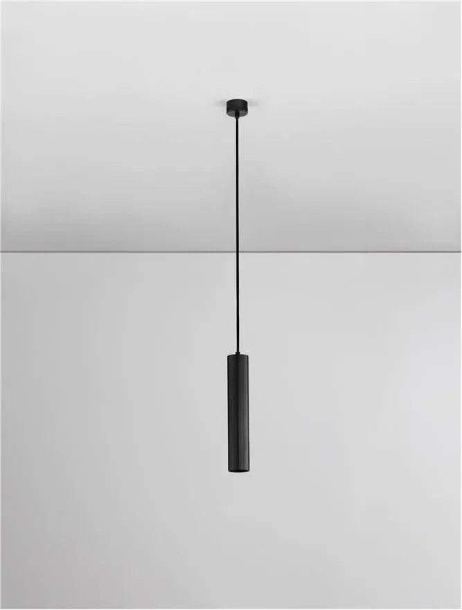 Pendul tubular design modern minimalist SEAWAVE, negru