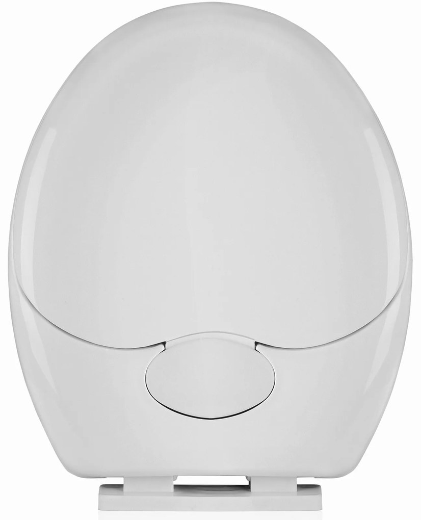 Scaun-capac toaleta „Family” cu mecanism de coborare automata Alb
