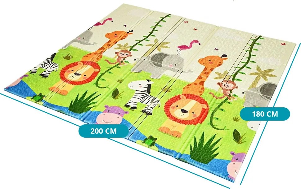 Saltea de joacă pliabilă, dublu față, în geantă