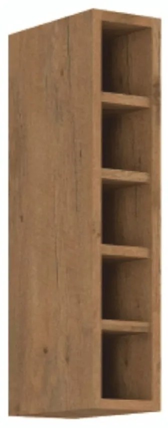 Etajera Vega de perete pentru bucatarie, 15x29x71.5 cm PAL Stejar