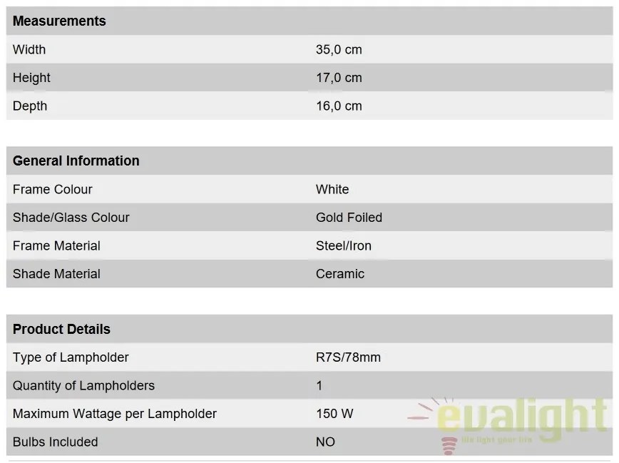 Aplica de perete Beato WA 2-1163/1 alt-gold OR