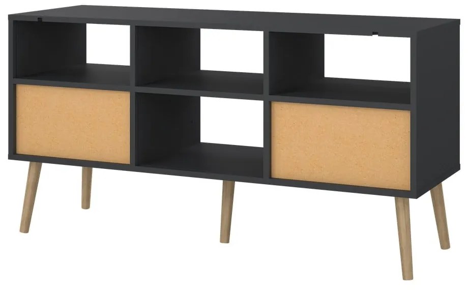 Comodă TV gri antracit 117x61 cm Bodo – Tvilum