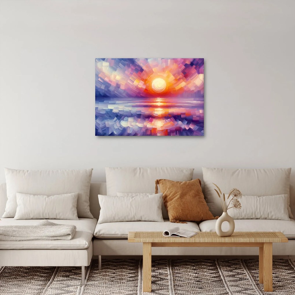 Tablou - Apus de soare artistic colorat (70x50 cm)