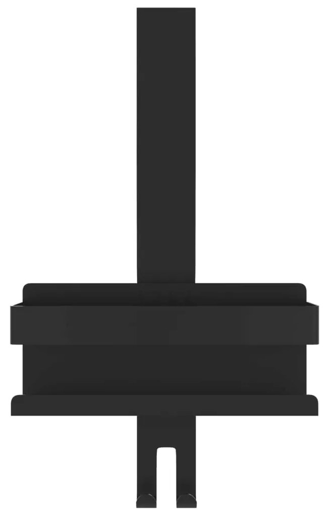 Suport de dus suspendat, negru mat, otel inoxidabil 304 periat