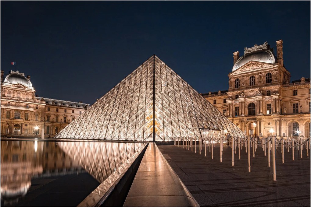 Tablou - Louvre noaptea (90x60 cm)