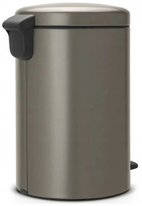 Coș cu pedală Brabantia NewIcon 649042, 20 l, închidere lină, bază antiderapantă, gri