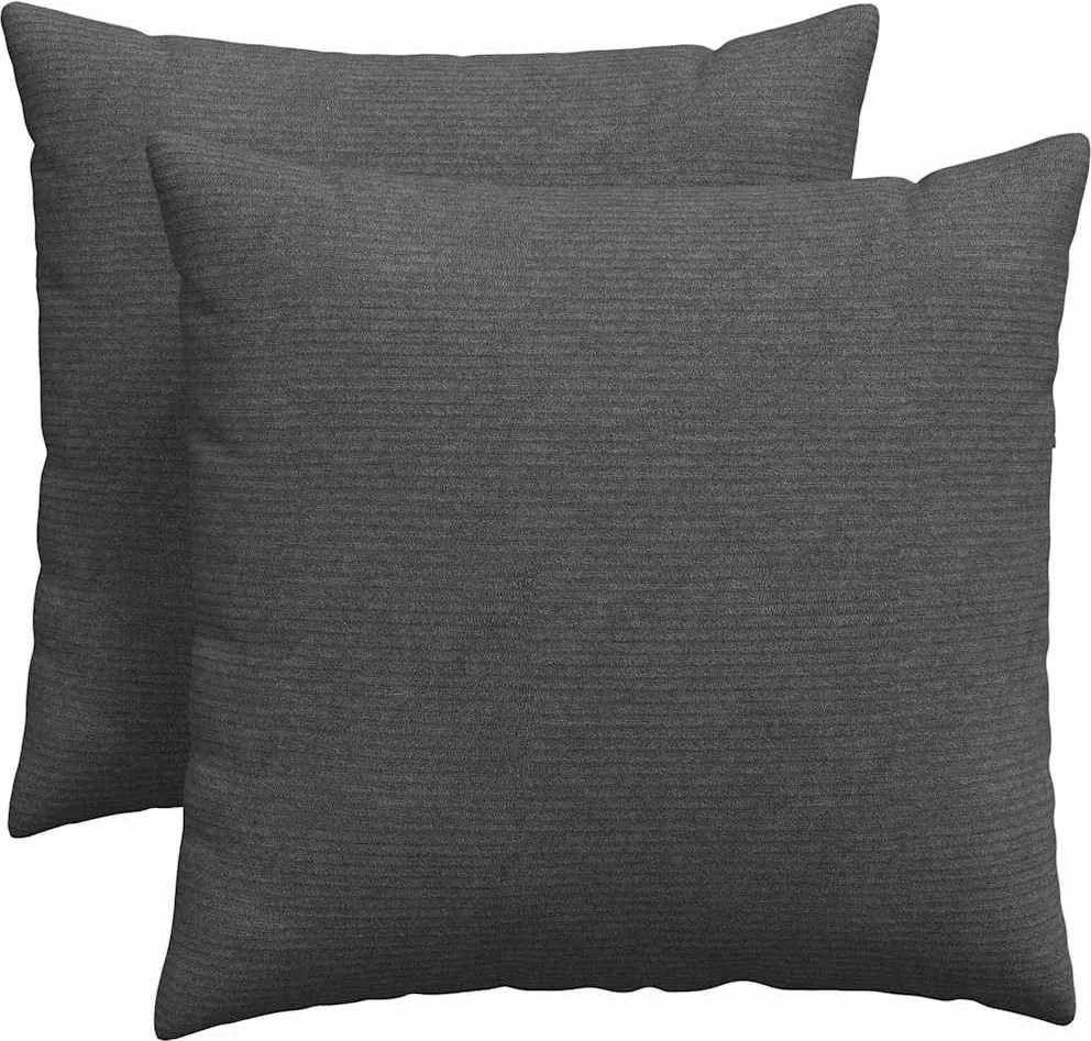 vidaXL Perne pentru canapea 2 pcs Gri închis 50 x 50 cm