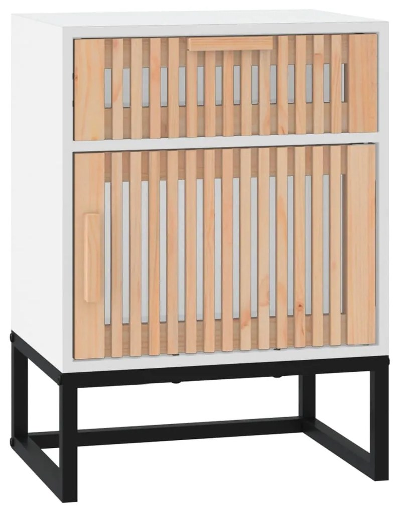 352091 vidaXL Noptieră, alb, 40x35x55,5 cm, lemn prelucrat