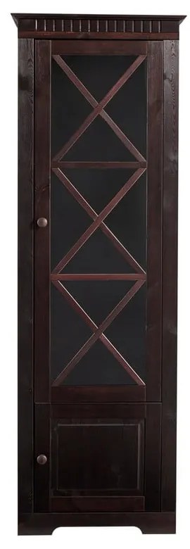 Vitrină maro închis din lemn de pin 180x35 cm Lisa – Støraa