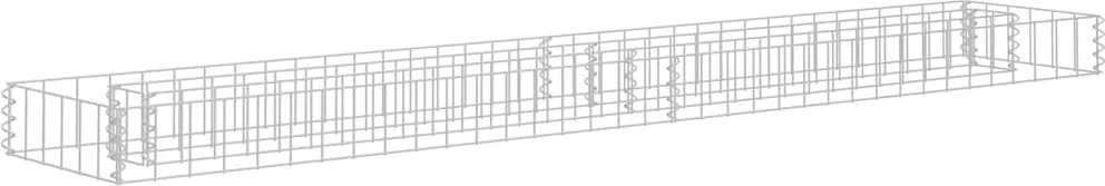 vidaXL Strat înălțat gabion, 180x30x10 cm, oțel galvanizat